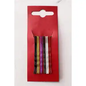 6 Çift Karışık Renk Tel Toka Set