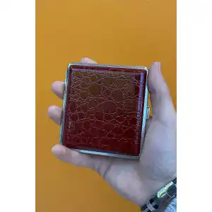 Bordo Renk Kabartmalı Orta Boy Tabaka