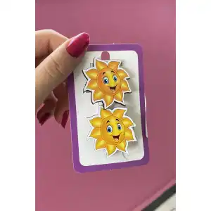 İkili Güneş Figürlü Çocuk Pens Toka Set