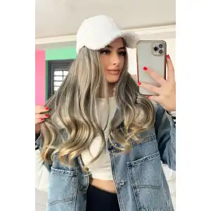 Isıya Dayanıklı Yarımay Çıt Çıt Saç 60 cm 110gr