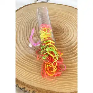 Karışık Renk Perma Paket Lastik Toka