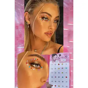 Vücut Ve Yüz Taşı/ Çiçek Figürlü Sticker