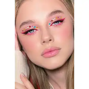 Vücut Ve Yüz Taşı/ Karışık Renk Yıldız Figürlü Sticker