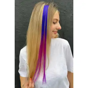 Yan Çıt Çıt Postiş / 2 Renk Ombre / 50 Cm