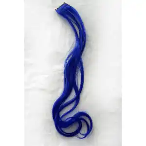 Yan Çıt Çıt Postiş / Lacivert Renk / 50 Cm