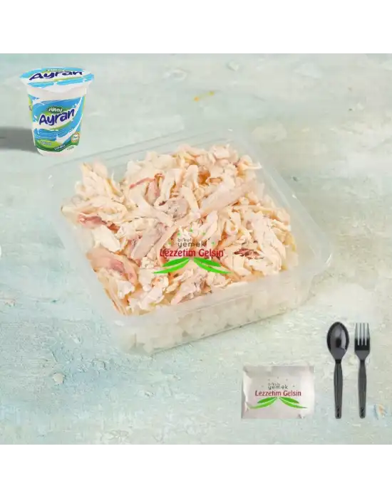 Didilmiş Tavuklu Tereyağlı Pilav + Ayran (Ambalajlı 250 gram)