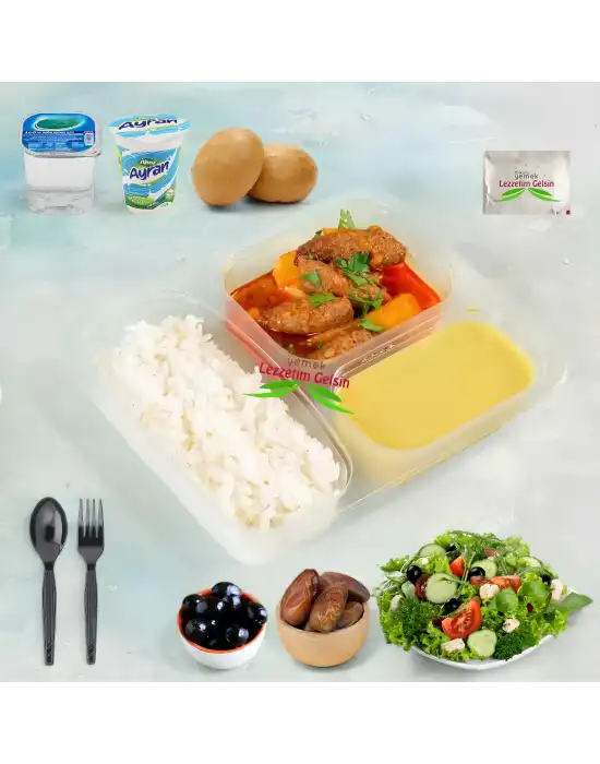 Tereyağlı Pilav + İzmir Köfte + Mercimek Çorbası + Ayran