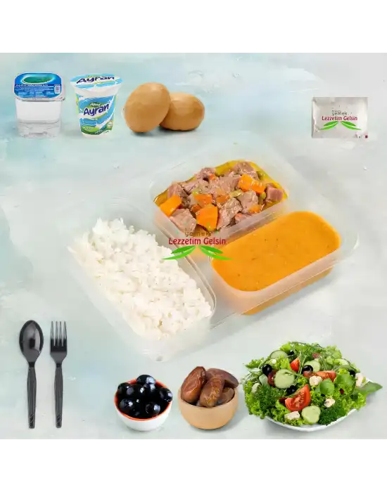 Tereyağlı Pilav + Orman Kebabı + Ezogelin Çorbası + Ayran