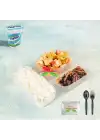 Tavuk Kavurmalı Tereyağlı Pilav + Çikolata Soslu İrmik Helvası + Ayran