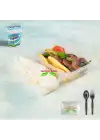 Tereyağlı Pilav + Izgara Köfte + Patates Kızartması + Domates ve Biber + Ayran