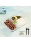Tereyağlı Pilav + Zeytinyağlı Yaprak Sarma + Dana Kavurma + Ayran 