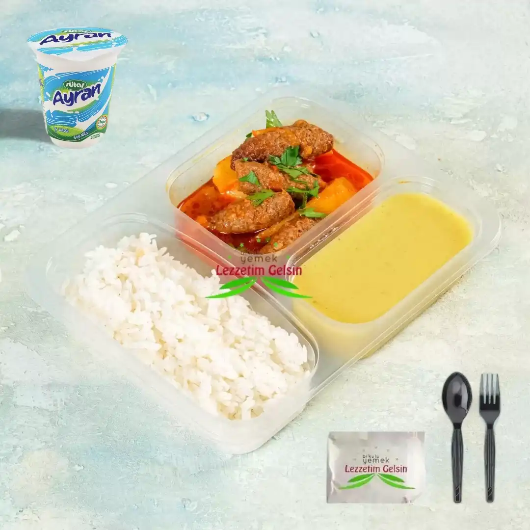 Tereyağlı Pilav + İzmir Köfte + Mercimek Çorbası + Ayran