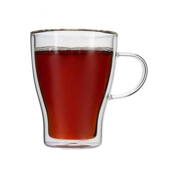 Jumbo Glory Double Wall 2Li Çift Cidarlı Kulplu Bardak 330 Ml