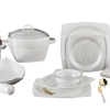 Aryıldız Bone Square Porselen 60 Parça Yemek Takımı 45004