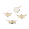Jumbo Swiss Crystal Dark Cream 7 Parça Tencere Seti