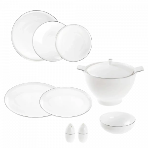 Jumbo Bianca Platin 57 Parça 12 Kişilik Yemek Takımı