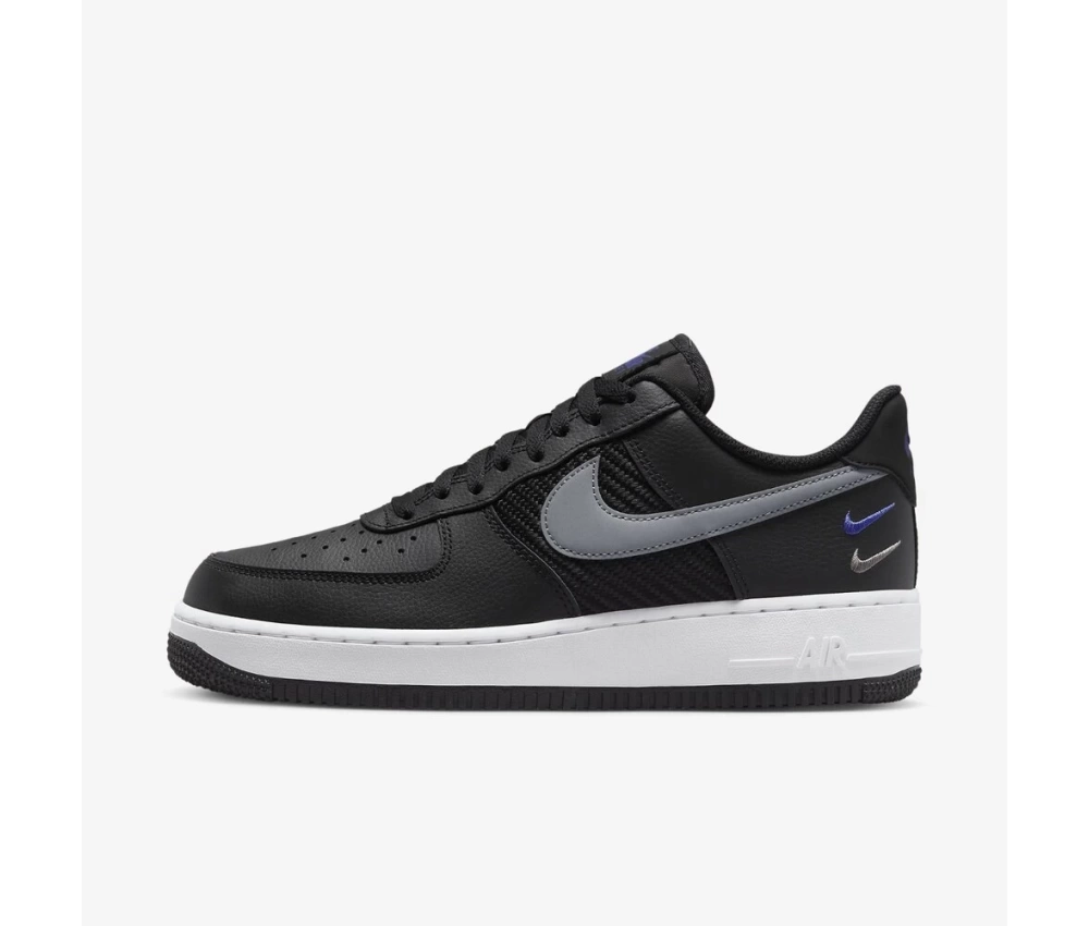 Nike Air Force 1 07 Double Swoosh - Black Racer Blue