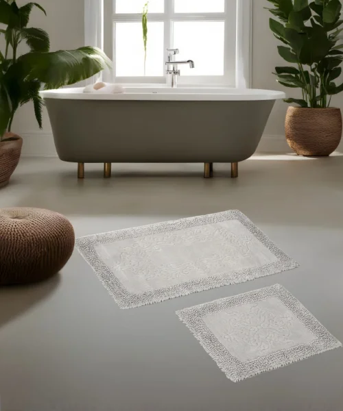 Damask Taş Banyo Paspas Seti