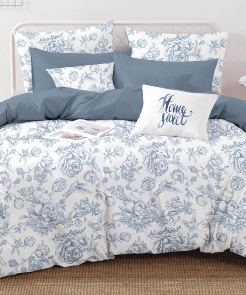 Julia Mavi Çift Kişilik Nevresim Takımı