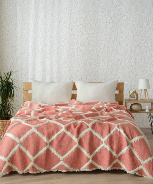 LUNO YATAK ÖRTÜSÜ 240*260 CM KİREMİT