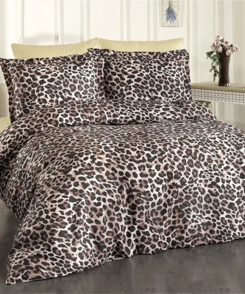 NOVA SATEN NEVRESİM TAKIMI ÇİFT KİŞİLİK LEOPAR