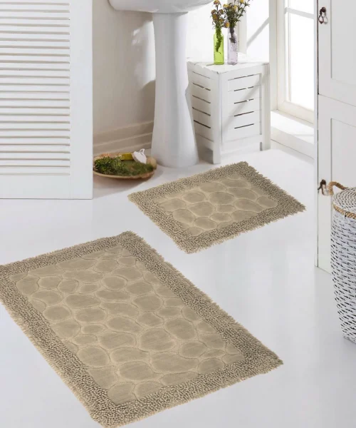 Taş Bej Banyo Paspas Seti