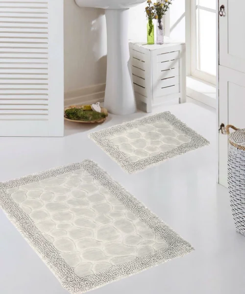 Taş Taş Renk Banyo Paspas Seti