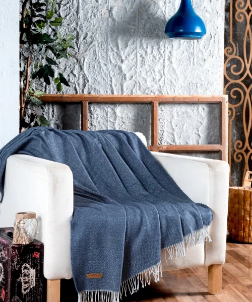 VERO VANNI CACHEMİRE TV BATTANİYESİ 130*170 Mavi