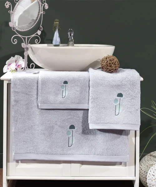 VERO VANNI CUBO NAKIŞLI HAVLU SET GEO