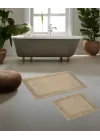 Damask Bej Banyo Paspas Seti