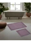 Damask Mürdüm Banyo Paspas Seti