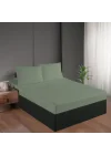 Mint Yeşili Pamuk Saten Lastikli Çarşaf Seti 100*200+35