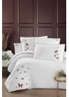 VERO VANNI BRODE SATEN NEVRESİM TAKIMI ÇİFT KİŞİLİK BUTTERFLY