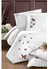 VERO VANNI BRODE SATEN NEVRESİM TAKIMI ÇİFT KİŞİLİK BUTTERFLY