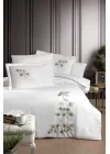 VERO VANNI BRODE SATIN BETTWÄSCHE DOPPELBETT SERENITY