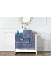 VERO VANNI CUBO NAKIŞLI HAVLU SET MAVİ