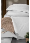 VERO VANNI STRIPE SATEN NEVRESİM TAKIMI ÇİFT KİŞİLİK BEYAZ
