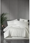 VERO VANNI STRIPE SATEN NEVRESİM TAKIMI ÇİFT KİŞİLİK EKRU