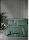 VERO VANNI STRIPE SATIN BETTWÄSCHESET DOPPELBETT GRÜN