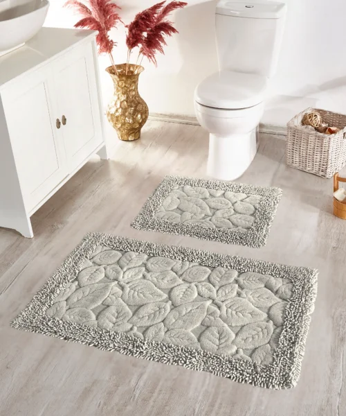 Yaprak Taş Banyo Paspas Seti