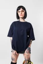 816 Design Lacivert Basic Premium Oversize Tshirt