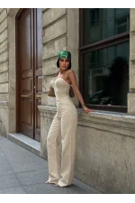 Ariana Sarı Tül Göğüs Detaylı Zıbın