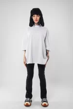 Beyaz Basic Oversize Unisex Tshirt