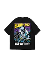 Blink 182 Baskılı Oversize Unisex Siyah Tshirt