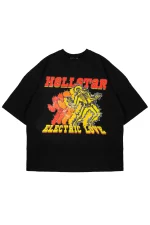 Hellstar Baskılı Siyah Oversize Unisex Tshirt