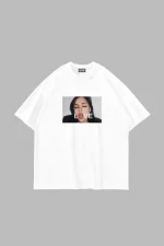 Love Baskılı Oversize Unisex Beyaz Tshirt