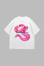 Platonic Baskılı Oversize Unisex Beyaz Tshirt