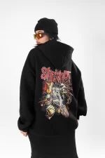 Slipknot Sırt Baskılı Siyah Oversize Unisex Hoodie