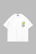 Soda Club Baskılı Oversize Unisex Beyaz Tshirt