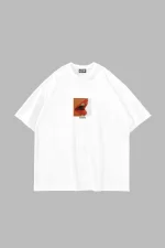 Sombre Baskılı Oversize Unisex Beyaz Tshirt
